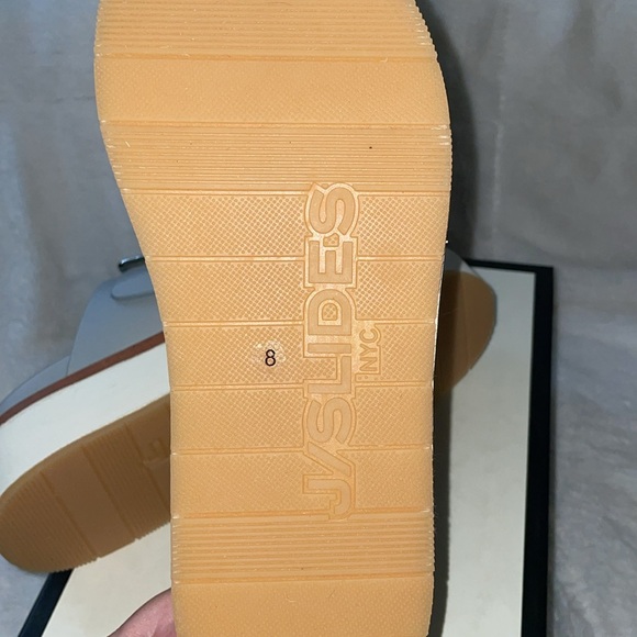 NWT J/SLIDES BOWIE Grey Leather Sandal - Picture 15 of 15